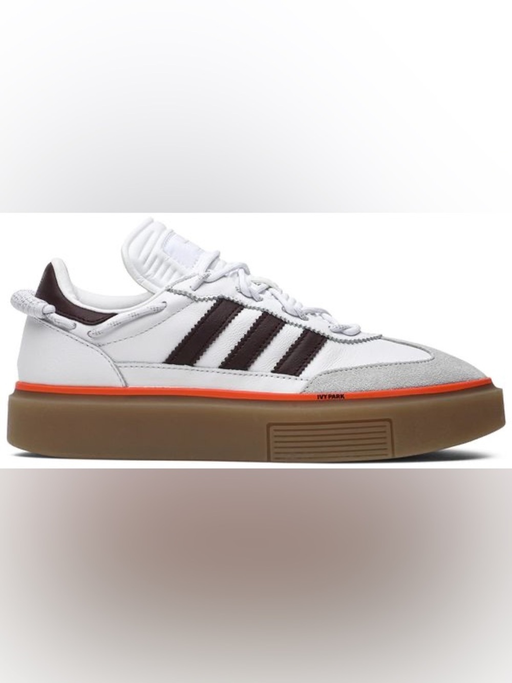 Adidas x Beyoncé Ivy Park Sleek Super 72 Sneakers White w/Maroon Stripes Men 9.5